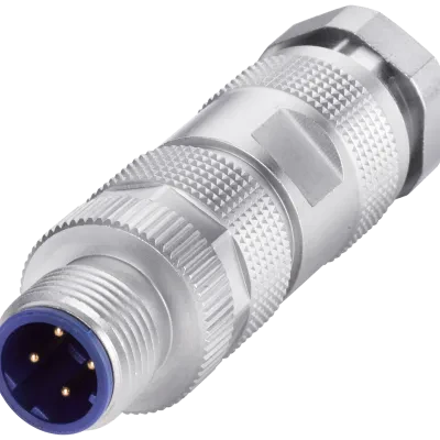 IE M12 PLUG PRO M12 PLUG CONNECTOR W. RUGGED METAL HOUSING A. SHORT ASSEMBLY TIMES DUE TO THEIR INSULATION- DISPLACEMENT TECHNOLOGY METHOD, 180 DGR CABLE OUTLET (D-CODED)1 PACKAGE...