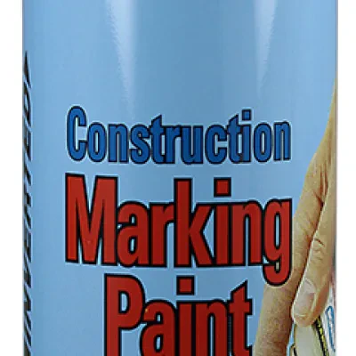 Construction Marking Paint, White, 20 oz. Aerosol, 17 oz. net weight