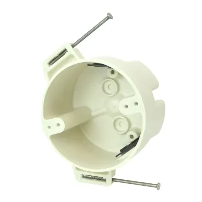 22.5 Cu. In. 4" dia. round fixture support box for use with nonmetallic sheathed cable - Machine tapped fixture holes, rigid hard box construction, no distortion with high temperat...