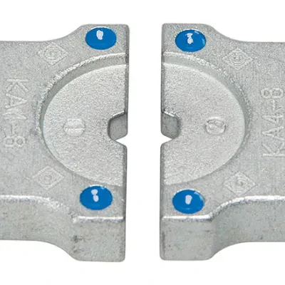 CrImping Die Set for 4 Ton EK410L Tools.  8 AWG Color Coded Blue for  Aluminum Lugs and Splices.