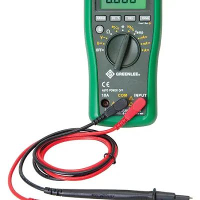 Digital AC/DC Multimeter CatIII 1000V Auto Ranging.   Measures AC/DC voltage, AD/DC current, resistance, temperature, frequency, duty cycle and capacitance.  Diode and audible cont...