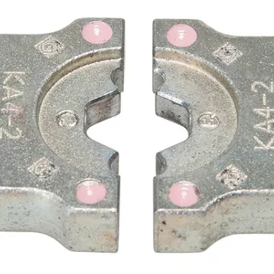 CrImping Die Set for 4 Ton EK410L Tools.  2 AWG Color Coded Pink for  Aluminum Lugs and Splices.