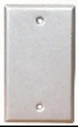 TEDDICO, Cover, Single Gang, Blank, Weatherproof, Material: Stamped Steel, Finish: Powder Coat, Size: 2-13/16 IN Width X 4-9/16 IN Height, Color: Grey, Construction: Rugged, Seamle...