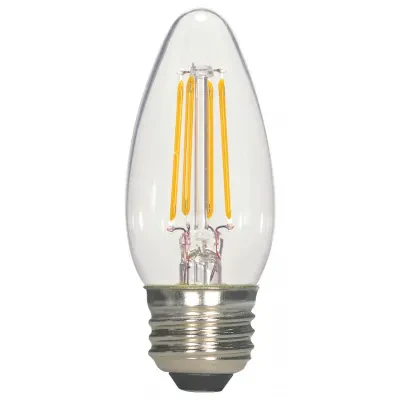 5.5 Watt C11 LED - Clear - Medium Base - 2700K - 500 Lumens - 120 Volts