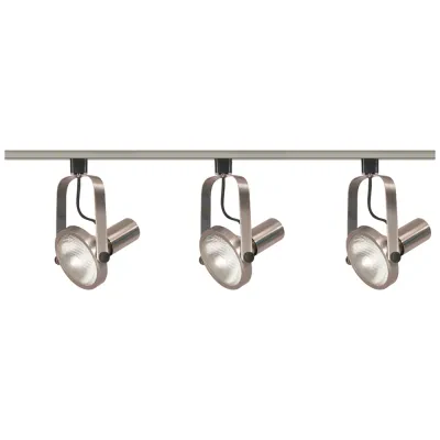 3 Light - PAR30 - Gimbal Ring Track Kit - Brushed Nickel