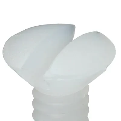 Oval Head Wall Plate Screw, Steel material, 1/2 in. length, #6-32 thread size, Nylon head color, Nylon Plated finish, Slotted drive