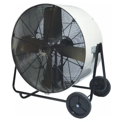 36 IN Swivel Belt Drive Portable Blower, Speed- 500 RPM, 120 V, 1 PH, 7.8/3.9 AMP, Wheel Diameter- 10 IN, AC Motor, Explosion Proof Motor Enclosure, Floor Mounting, High Density Po...