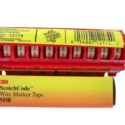 3M™ ScotchCode™ Wire Marker Tape Refill Roll SDR is available in ten NEMA colors, individual numbers and consecutive numbers, letters and symbols.