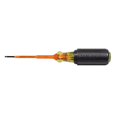 Insulated Screwdriver, 3/32-Inch Cabinet, 3-Inch, Perfect for working in control boxes or other terminal block applications where insulated tools are necessary