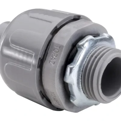 3/4" Gray Nylon Straight Liquidtight Connector