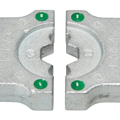 CrImping Die Set for 4 Ton EK410L Tools.  4 AWG Color Coded Green for  Aluminum Lugs and Splices.