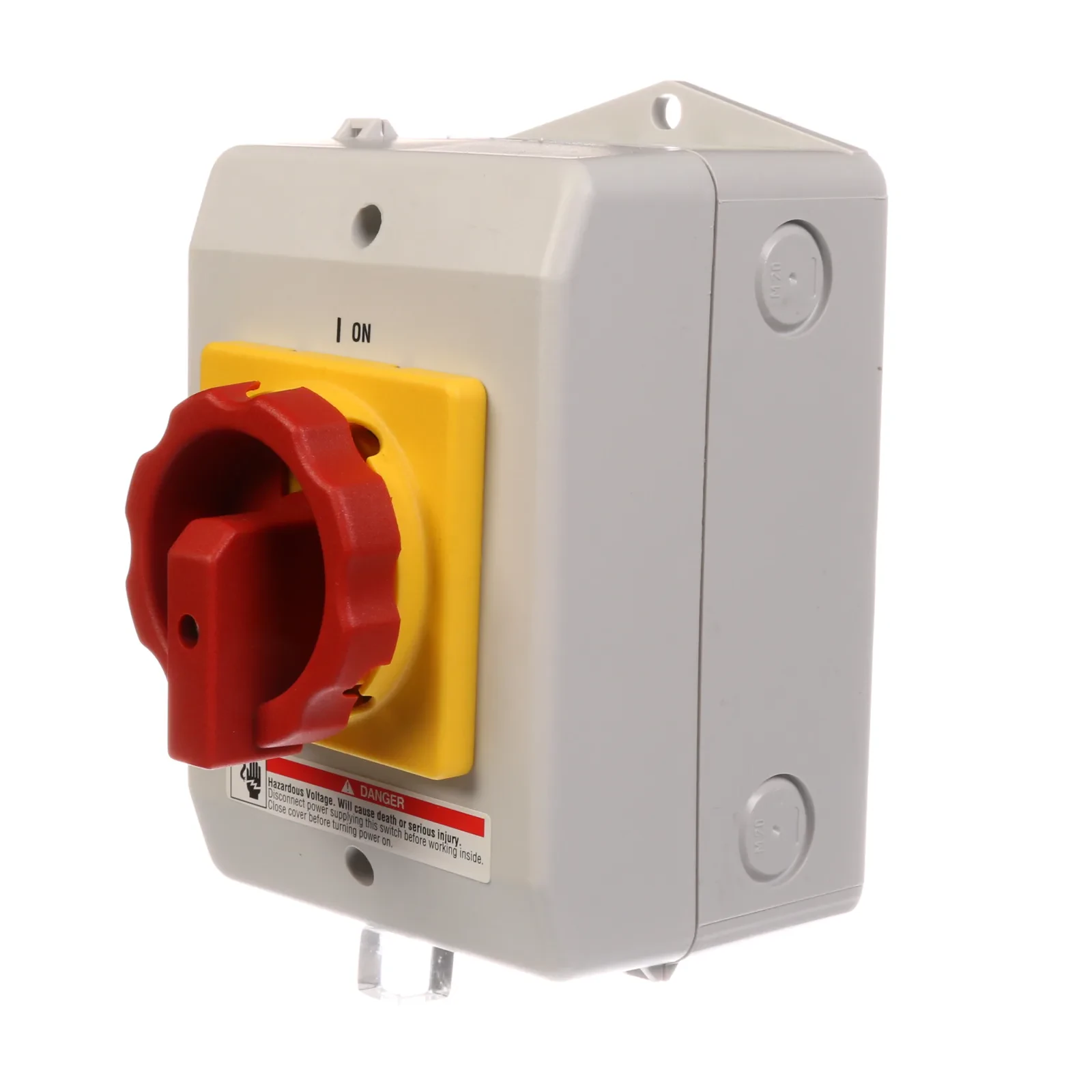 SENTRON, 3LD switch disconnector, EMERGENCY-STOP switch, 3-pole, Iu 16 A, Operational power / at AC-23 A at 400 V 7,5 kW, molded- plastic enclosure for inch threaded joint, rotary operating mechanism, red/yellow