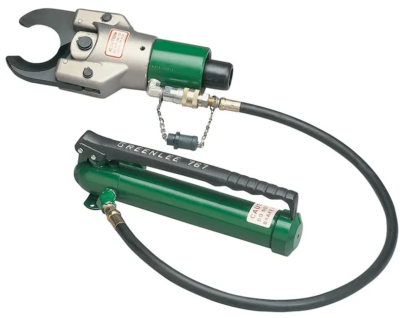 Cuts in 7 seconds.     Jaws slide open quickly to save time between cuts.     11-ton (97 kN) ram powers cutting jaws.     Jaws are specially hardened and precision-ground to hold s...