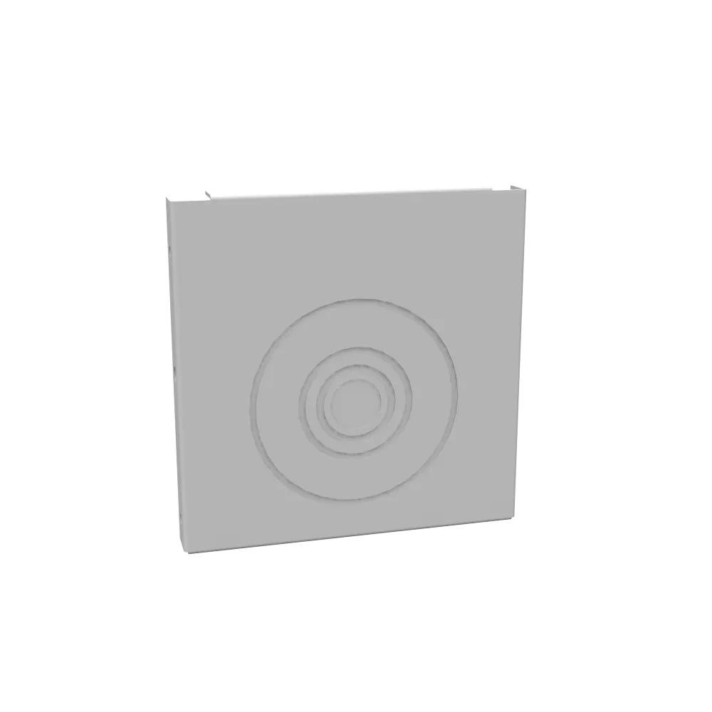 Wireway End Type 1 6x6 Screw Cover ANSI 61 Gray Steel Knockouts