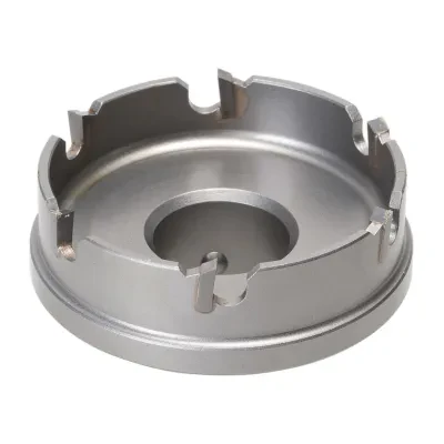 Quick Change Carbide Tipped Hole Cutter 2-1/8" (54.0 mm).  Cuts stainless steel quickly and easily.  Quick Change arbor allows you to change cutter heads with a simple push and a t...