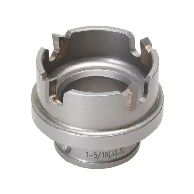 Quick Change Carbide Tipped Hole Cutter 1-5/16" (33.3 mm).  Cuts stainless steel quickly and easily.  Quick Change arbor allows you to change cutter heads with a simple push and a...