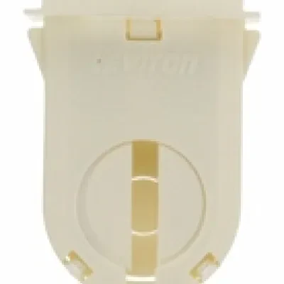 Fluorescent lampholder, T8/T12 (G13 base) shunted, medium bi-pin, turn type with lamp lock, medium height, (23MM) lamp center 660W-600V. UL AND CSA, slide-on mounting. COF white. P...