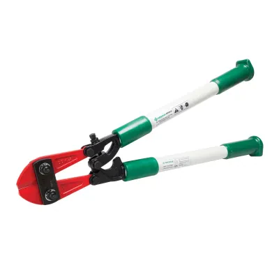 Heavy-Duty Bolt Cutter 24" with Fiberglass Handle.  Unique cam bolt blade adjustment for easy cutter alignment.  Forged steel blades for long life.  Clevis-mounted blades for great...