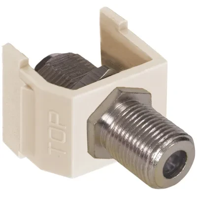 Hubbell Premise Wiring Products, Net Select, Snap-Fit, With F Connector,Light Almond