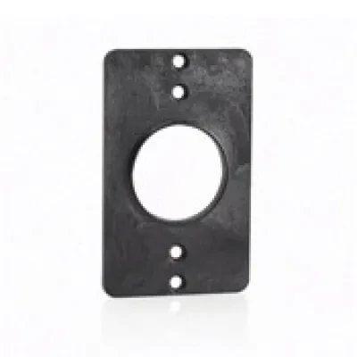 Coverplate, Standard, Single-Gang, Thermoplastic, 1.39-Inch Diameter, Black