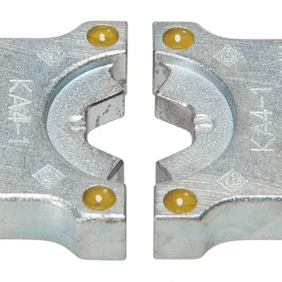 Dies for crimping color-coded aluminum lugs and splices