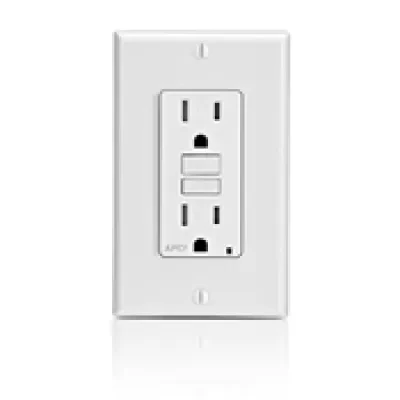 SmartlockPro Outlet Branch Circuit Arc-Fault Circuit Interrupter Receptacle 15-Amp 120-volt Black