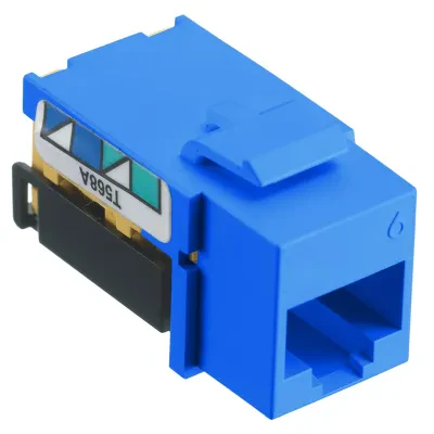 Hubbell Premise Wiring Products, Net Select, Jack, Cat6, 8-Position,Universal A/B, Blue