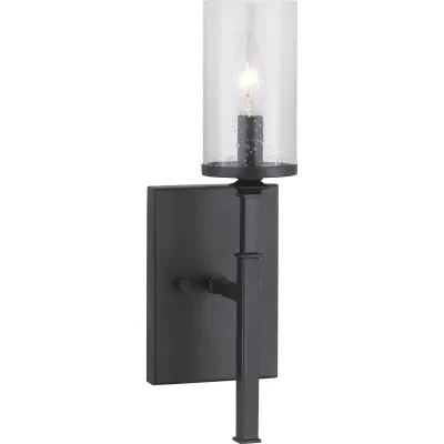 A display of substantial style in an one-light wall bracket, Gresham Collection’s frame was inspired by the elegance of traditional iron structures. Specific attention to forging d...