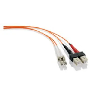 Fiber Patch Cord, 62.5/125um Multimode, Duplex, SC to LC, 5 Meters
