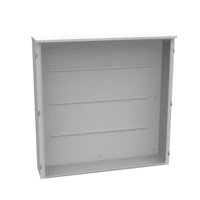 60x13x60 Hinge Cover Type 3R Steel No Knockouts ANSI 61 Gray Double Doors Padlocking 3PT Handle Back Panel Weld Studs Drip Shield No Center Post
