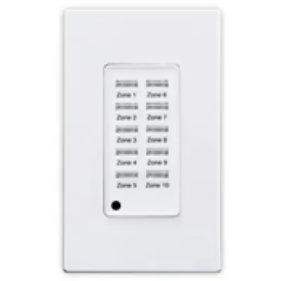 Low Voltage Pushbutton Station 10 Button-On/Off 1 Gang White
