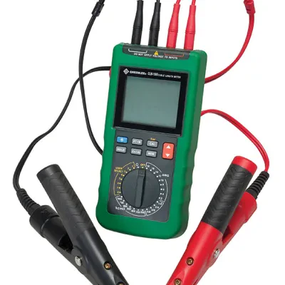 Measures these AWG wire gages: 18, 16, 14, 12, 10, 8, 6,4, 2 , 1/0, 2/0, 3/0, 4/0.  Measures these kcmil wire sizes: 250, 350, 400, 500, 600, 750, 1000.  Eight user-programmable se...