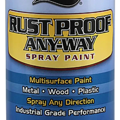 Rust Proof Paint, Solvent base type, Safety Black, 15 min. dry time, Aerosol Can, 12 oz. net weight, 16 oz. Size