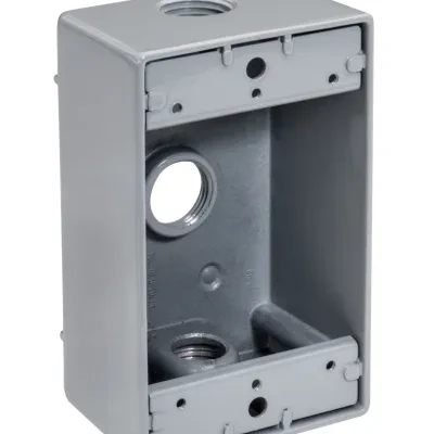 1/2" 3 Hole Single Gang Weatherproof Box