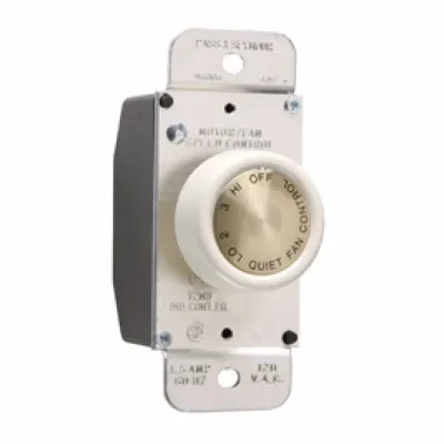 1.5A 4-Speed Rotary De-Hummer Fan Control, Light Almond