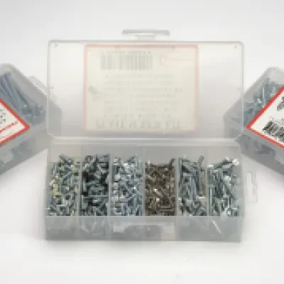 PECO FASTENERS 1/4 ROUND COMBO M/S KIT SOLD PER KIT 12 KITS PER CASE