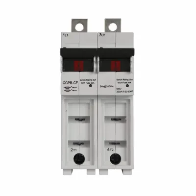 Eaton Bussmann series CCPB UL98 fusible disconnect, Finger Safe, Lock-On provision, 600V, 40A, UL98 fusible disconnect, Two-pole, Class CF, 200KA