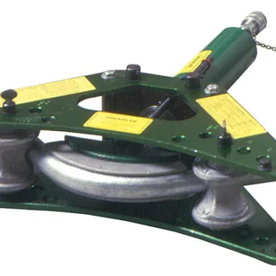Strong, portable pin-assembled aluminum components.  Easy-to-use ram travel scale and bending charts.  Conduit supports index to suit all sizes.