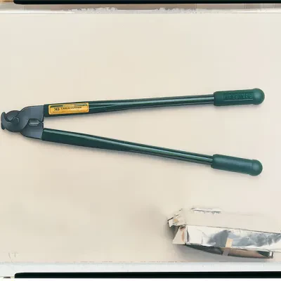 Precision-machined, forged steel blades.     Cuts ACSR service entrance cable.     Steel handles with rubber hand grips.