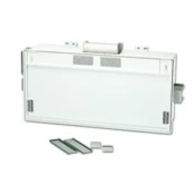 CEILING ENCLOSURE, 2' X 4' WITH JUNCTION BOX FOR DUPLEX POWER OUTLET, AND A FAN, ACCOMODATES 4U OF ACTIVE LAN EQUIPMENT, AND UP TO 4U OF 19" WIDE RACK MOUNT SPACE DIVIDED INTO 4U-4...