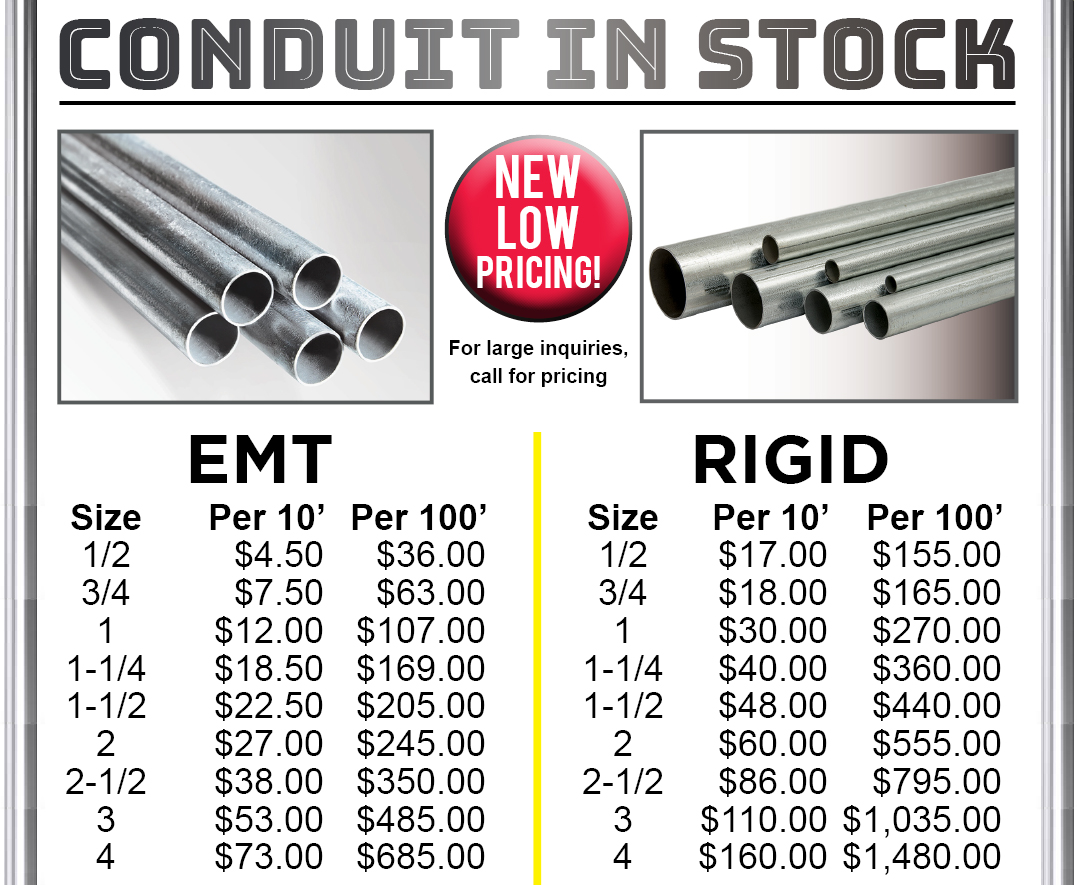 New Low Pricing on Conduit