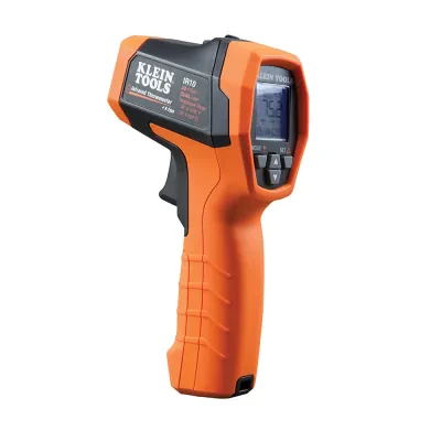 Dual-Laser Infrared Thermometer, 20:1, Incorporates surface temperature measurement capability using IR emission and can also measure bulk temperatures of air, gas, or liquids usin...