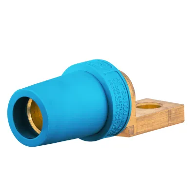 Hubbell Wiring Device Kellems, Single Pole Products, 300/400A Series,Female, Offset Stud Type, Blue