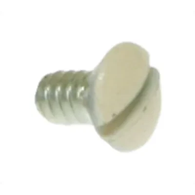 Switch Plate Screw, #6-32 size, Decorative, Oval head, Almond head color, 1/4 in. length, 1/2 in. drive size, Steel, 50 per pack