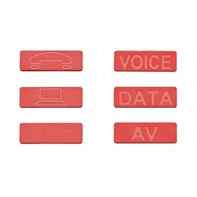 72 Icons For XXX Connectors: 24 "Voice" Icons, 24 "Data" Icons, 24 Blanks -Crimson