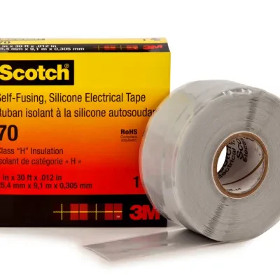 Scotch® Tape 70 is a 12 mil thick, premium grade, electrical tape with silicone rubber backing. This tape is used as a base tape layer for easy re enter connections. It withstands...
