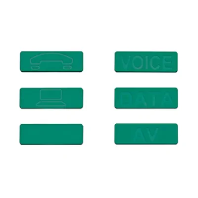 72 Icons For XXX Connectors: 24 "Voice" Icons, 24 "Data" Icons, 24 Blanks -Green