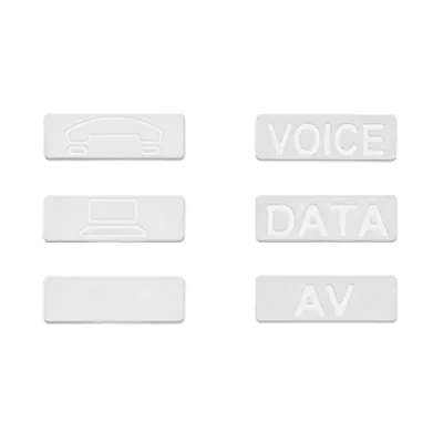 72 Icons For XXX Connectors: 24 "Voice" Icons, 24 "Data" Icons, 24 Blanks -White