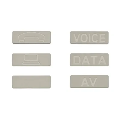 72 Icons For XXX Connectors: 24 "Voice" Icons, 24 "Data" Icons, 24 Blanks -Light Almond