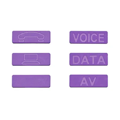 72 Icons For XXX Connectors: 24 "Voice" Icons, 24 "Data" Icons, 24 Blanks -Purple